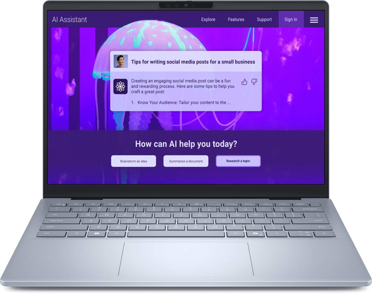 Dell 14 Plus 2-in-1 (DB04250) 14" FHD+ (1920 x 1200) LED Touch Display, Copilot+ AI, Intel Core Ultra 7 Processor, 16GB RAM, 1TB SSD, Intel Arc Graphics, Windows 11 Home
